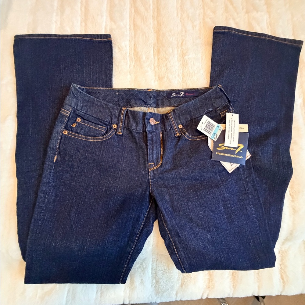 7 For All Mankind Dark Indigo Bootcut Jeans